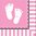 Sweet baby feet pink lautasliinat